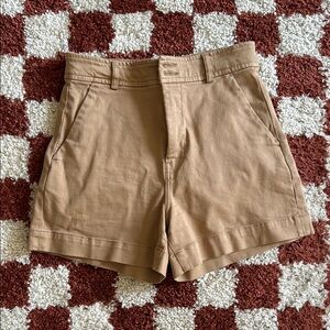 Everlane Tan High Waist Shorts